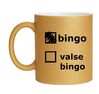Gouden glitter mok bingo prijzen bingo aangevinkt grappige prijs