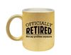gouden mok officially retired not my problem pensioen cadeau glitter