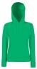 Groene Dames sweater Lady-Fit met gevoerde capuchon hooded groen kelly green