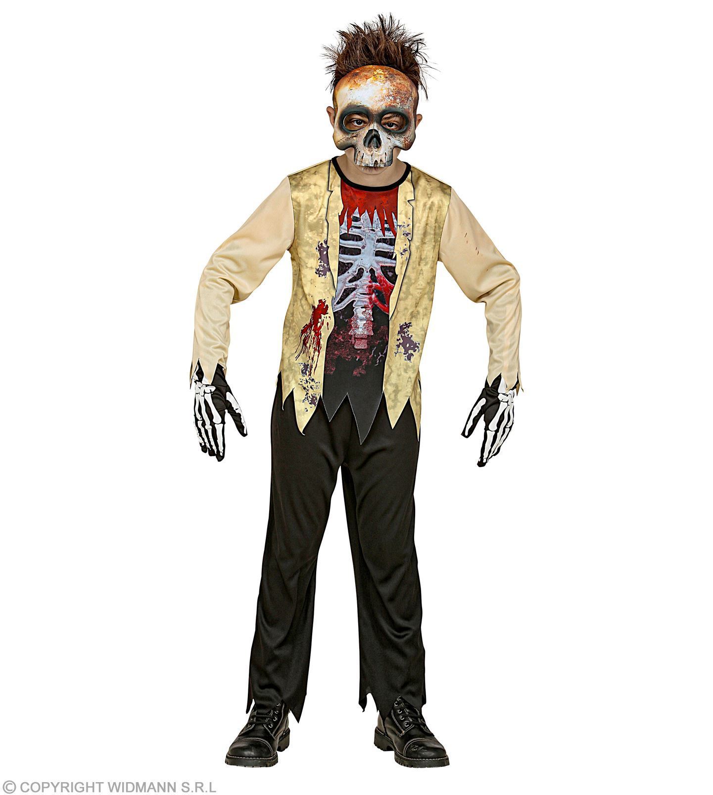 Halloween verkleedpak zombie skelet kinderen