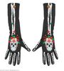 Handschoenen dia de los muertos, 40cm