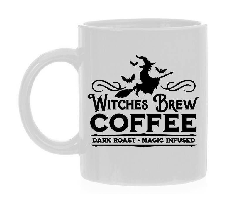Heksen koffie mok witches brew coffee wit