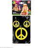 foto 4 Hippie ketting en oorringen neon, geel peace