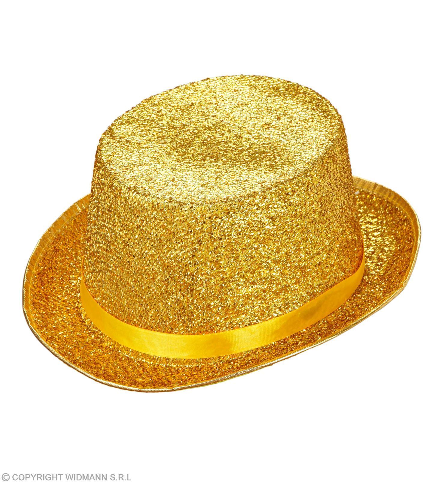 hoge hoed lurex, goud glitter