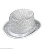 foto 1 hoge hoed lurex, zilver glitter