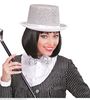 foto 3 hoge hoed lurex, zilver glitter