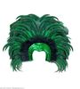 foto 2 Hoofdbedekking groen met veren, Brazil hoofdtooi showgirl luxe