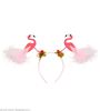foto 5 hoofdbopper flamingo's diadeem met flamingo's erop