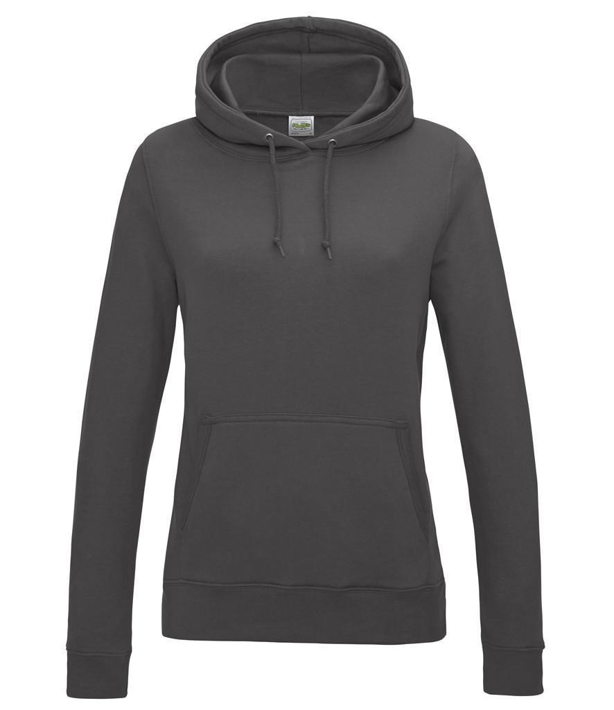 Houtskool grijze Dames Hoodie Ladies College hooded sweatshirt