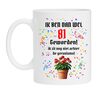Ik ben dan wel 81 geworden! ik zit nog niet achter de geraniums!