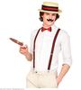 foto 4 Jaren twintig set 20'S fashion bolhoed, bretels, vlinderdas, snor, sigaar