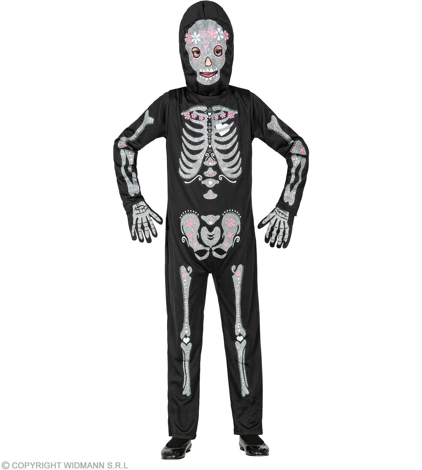 jumpsuit glitter zilver voor kinderen voor Halloween spooky