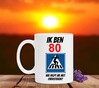 foto 3 Koffie of thee mok met leuke tekst full colour verjaardag leeftijd tachtig