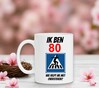 foto 4 Koffie of thee mok met leuke tekst full colour verjaardag leeftijd tachtig