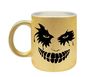 Mok glitter goud met scary face halloween eng gezicht bad face