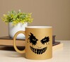 foto 4 Mok glitter goud met scary face halloween eng gezicht bad face