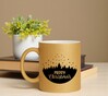 foto 3 mok merry christmas landscape round design gouden glitter koffie mok