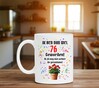 foto 3 Mok met tekst en print geraniums! voor een verjaardag leeftijd 76 jaar.