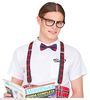foto 2 Nerd set bretels, vlinderdas, bril