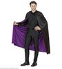 Omkeerbare cape vampier 130cm, zwart paars Halloween