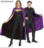 foto 5 Omkeerbare cape vampier 130cm, zwart paars Halloween