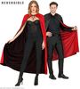 foto 4 omkeerbare cape vampier 130cm, zwart rood Halloween