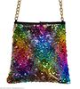 foto 5 omkeerbare pailletten tas regenboog goud disco