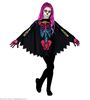 foto 2 Poncho kind kleurrijk skelet meisje