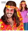 foto 4 pruik, 70's disco met hoofdband bruin