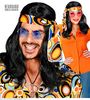 foto 4 pruik, 70's disco met hoofdband zwart