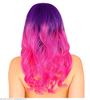 foto 2 pruik, droomhaar roze wat verloopt naar paars