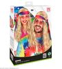 foto 6 pruik, hippie met tie-dye hoofdband, zwart