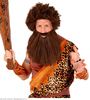 foto 2 Pruik met baard oermens holbewoner bruin
