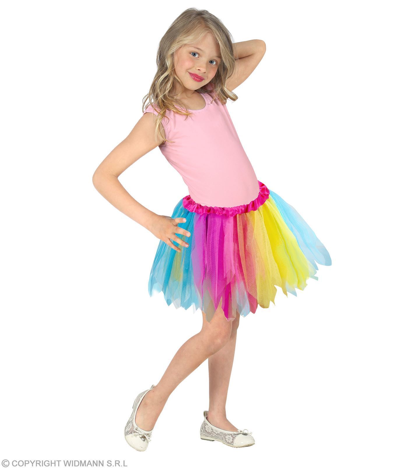 Regenboog kleuren fonkelende tutu voor kinderen