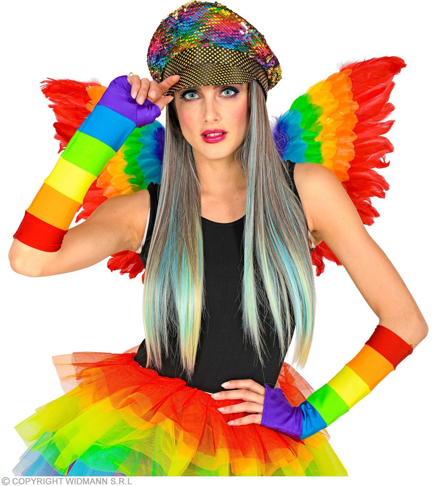 regenboog pet met haar gay parade