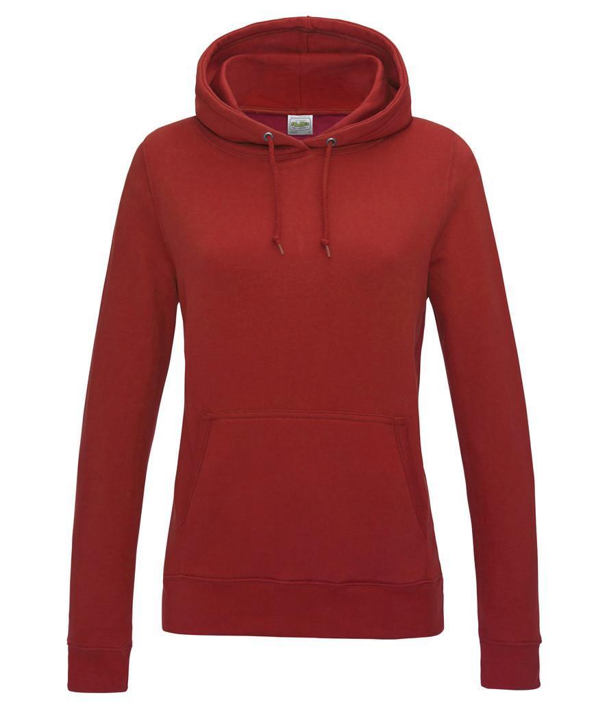 Rode Dames Hoodie Ladies College hooded sweatshirt rood