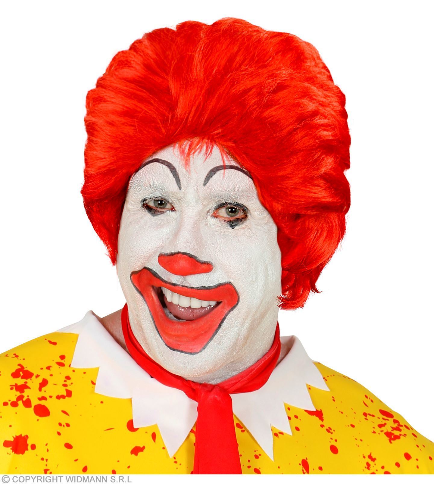 Rode Pruik Ronald de clown rood