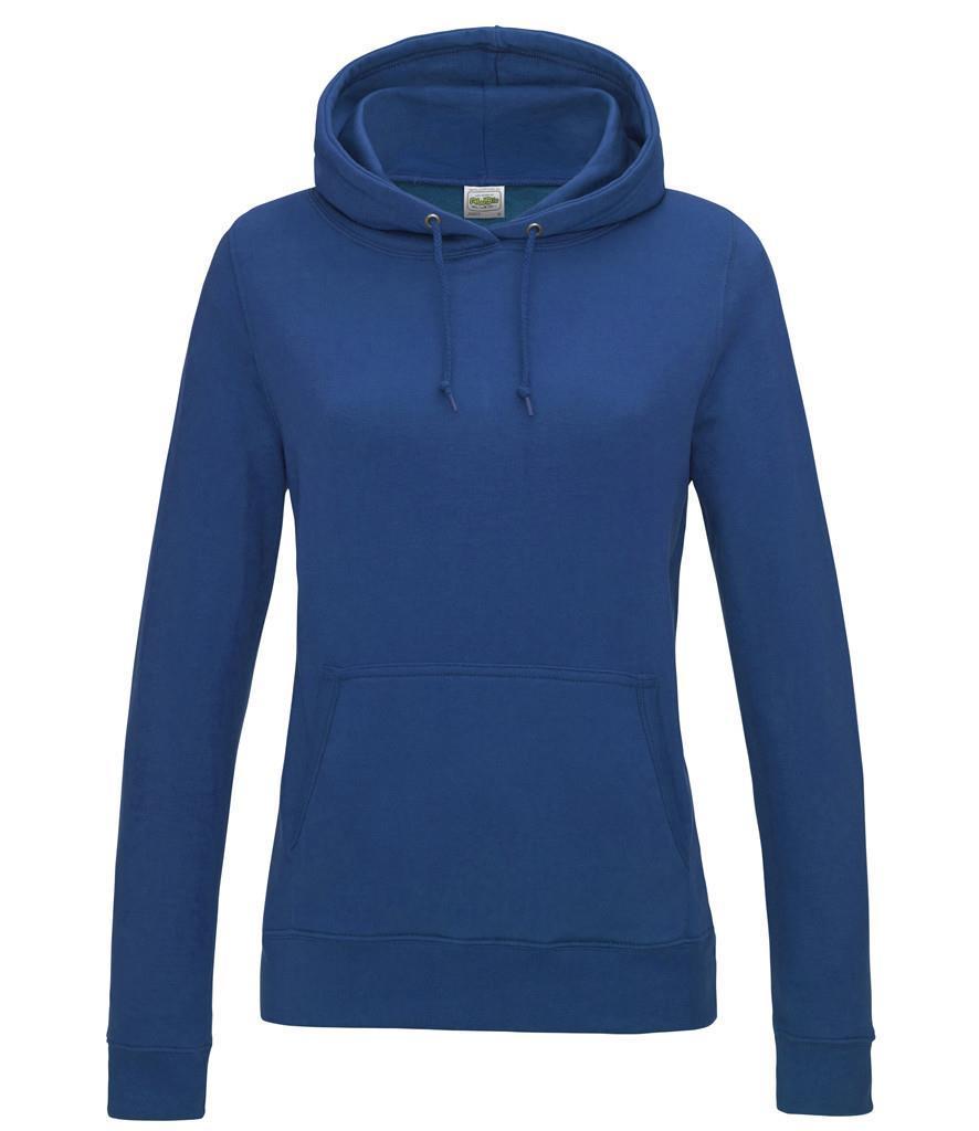 Royal blue Dames Hoodie Ladies College hooded sweatshirt blauw