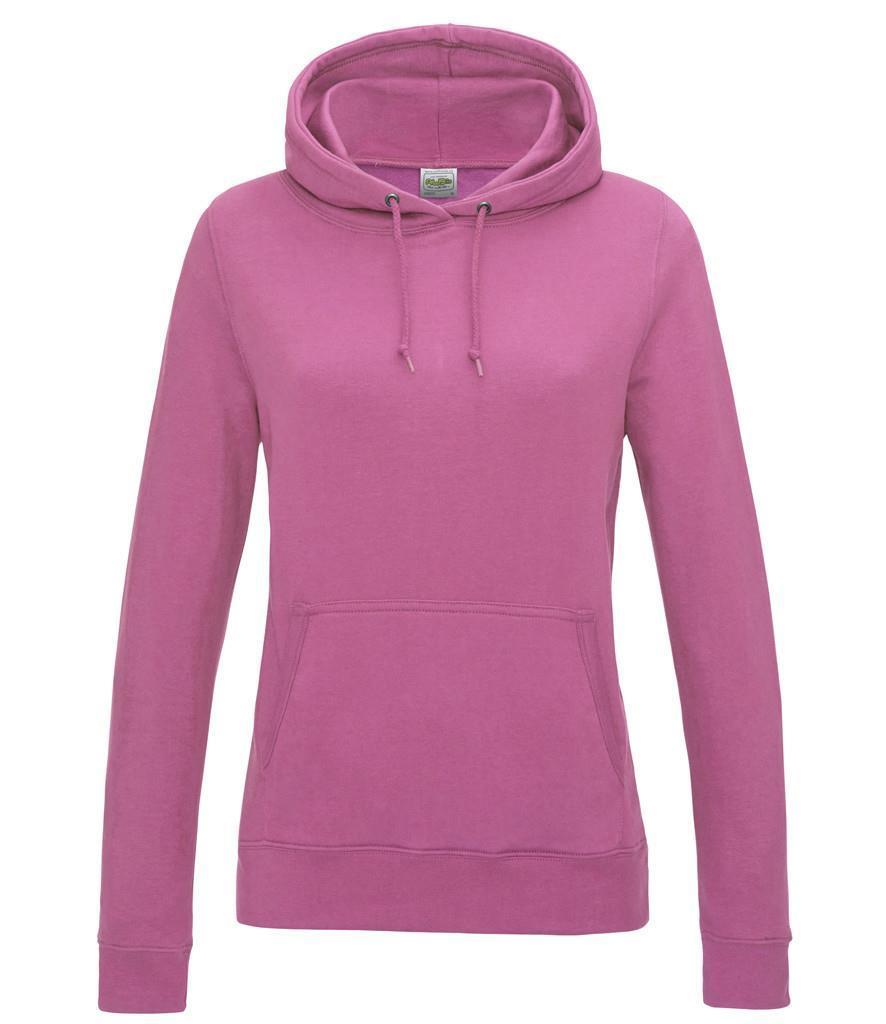 Roze Dames Hoodie Ladies College hooded sweatshirt