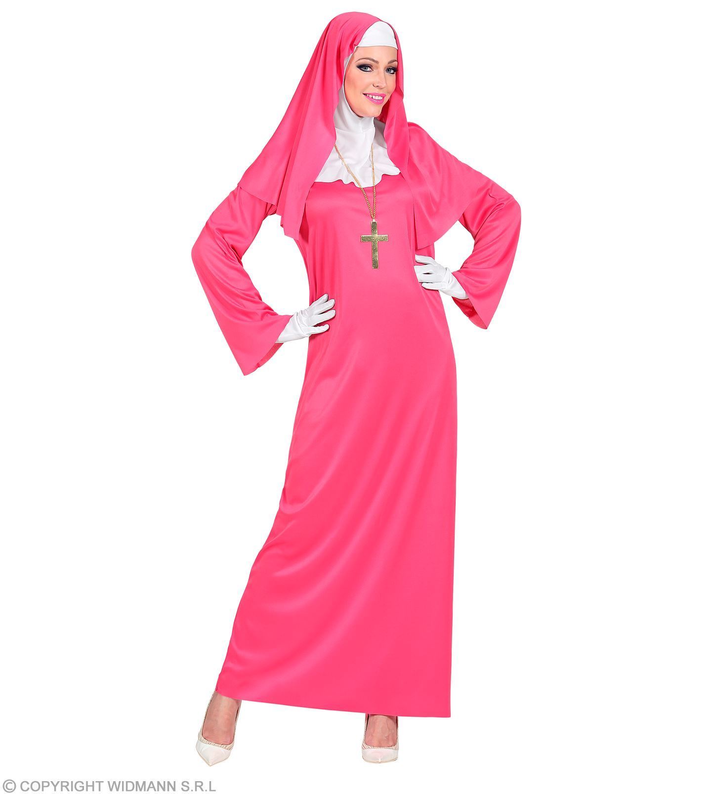 Roze nonnen outfit non roze vekleedpak