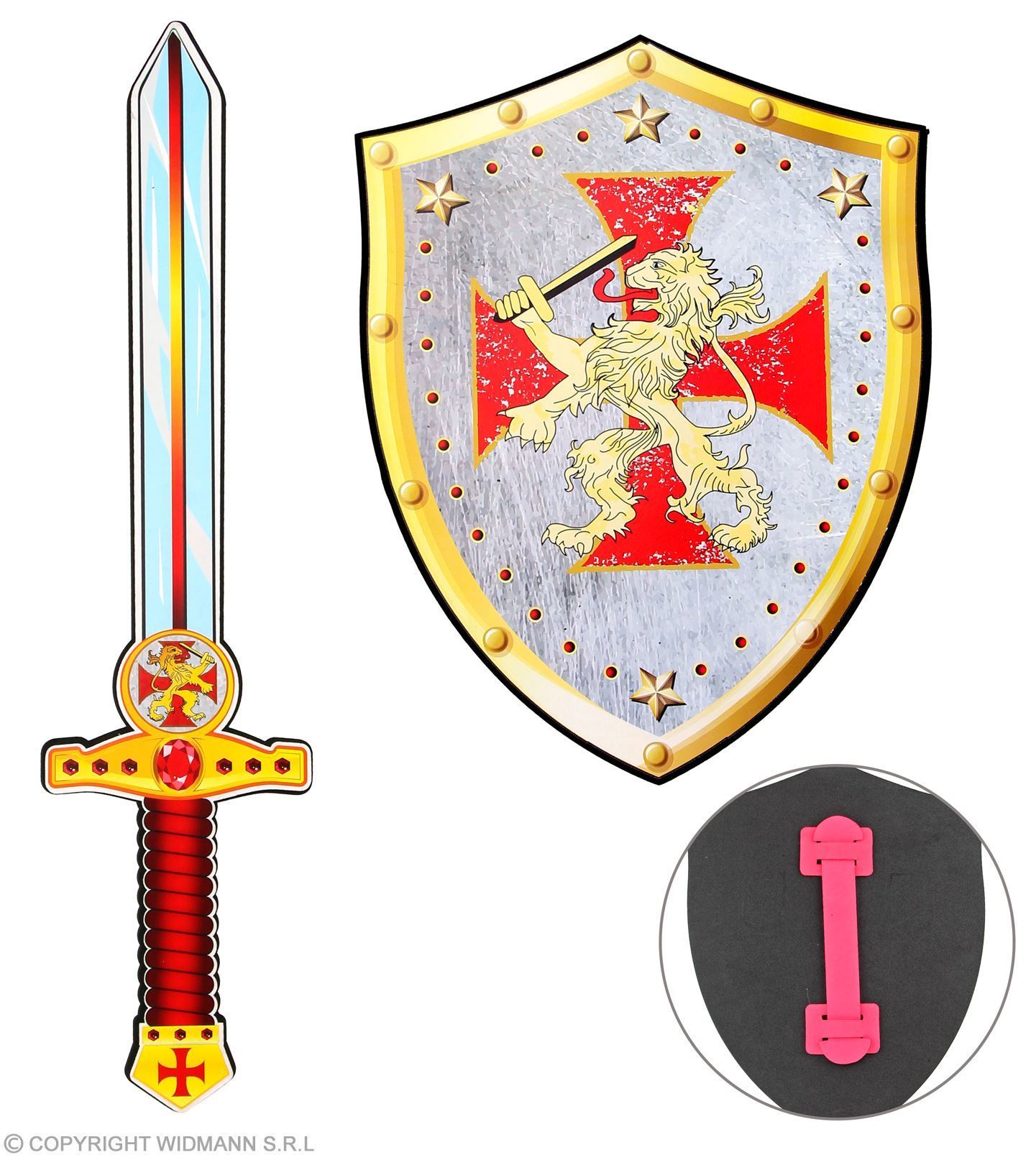 schuim kruisridder zwaard met schild voor stoere ridders