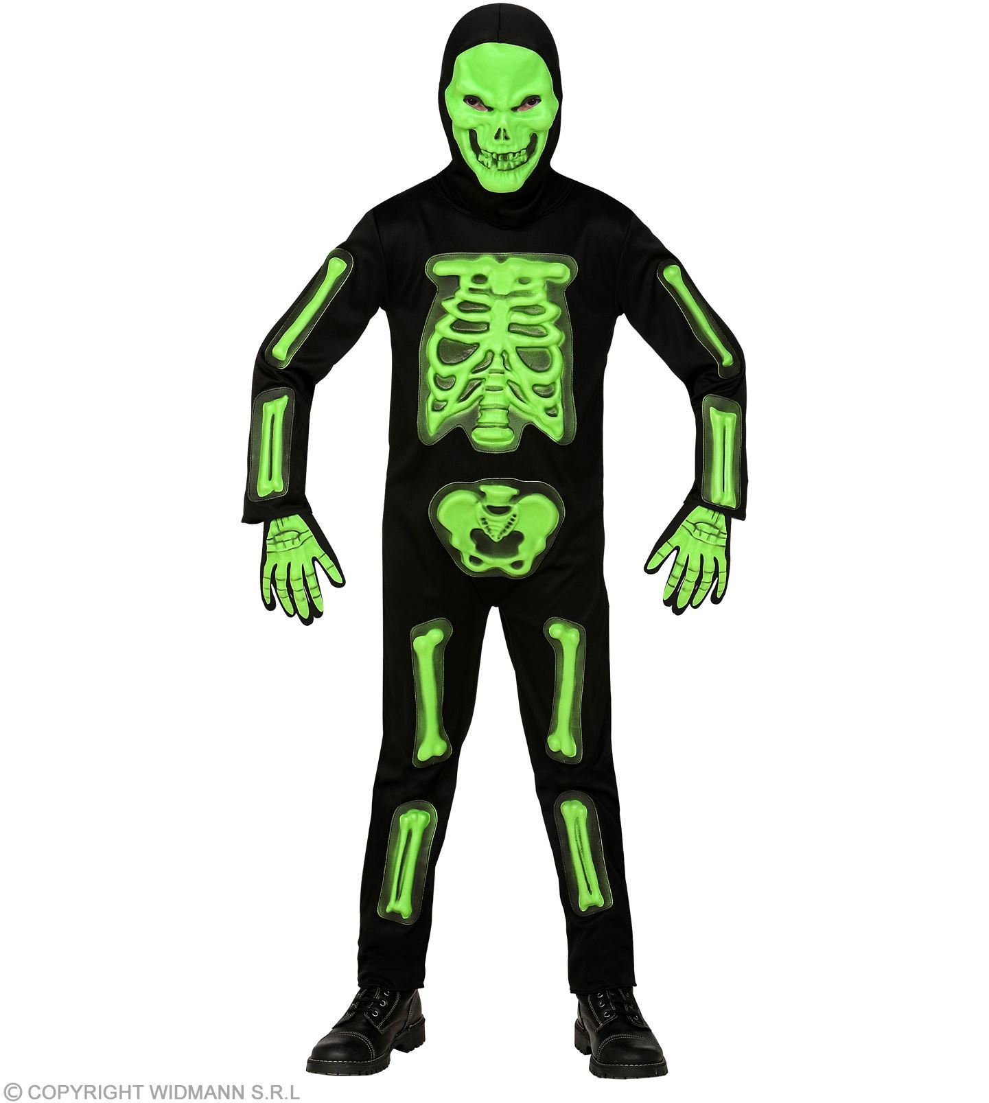 Skelet voor Kinderen met 3D effect spooky Halloween groen