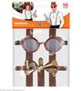 foto 5 steampunk set bretels, vlinderdas, bril