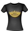 foto 2 T-shirt merry christmas glitter goud lekker fout kerst T-shirt