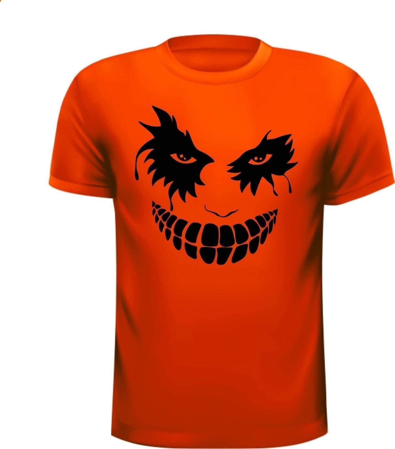 T-shirt scary face Halloween eng gezicht