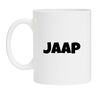 foto 1 Witte mok met de naam Jaap jongensnaam bedrukt bedrukken namen