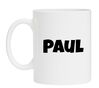 foto 1 Witte mok met de naam Paul als opdruk namen mok bedrukking bedrukken