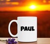 foto 2 Witte mok met de naam Paul als opdruk namen mok bedrukking bedrukken