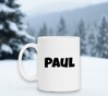 foto 4 Witte mok met de naam Paul als opdruk namen mok bedrukking bedrukken