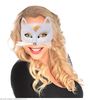 witte oogmasker kat, wit